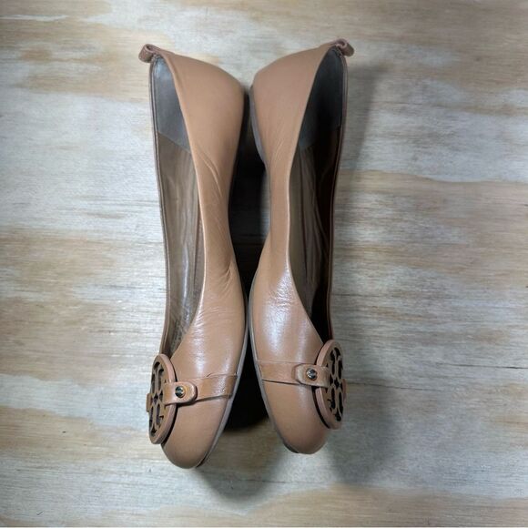 Tory Burch Tan Leather Ballet Flats Women’s Size 8.5 - Picture 4 of 9